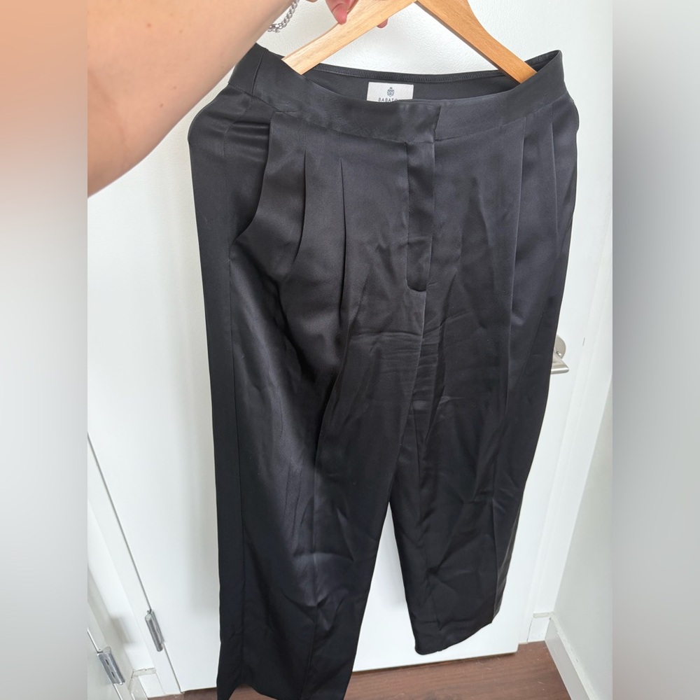 Babaton Black Satin Trousers